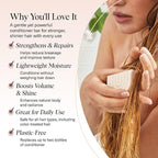 Kitsch Rice Water Conditioner Bar for Hair Growth – Rice Protein Hair Conditioner Bar to Repair Damage, Prevent Split Ends & Boosts Shine – Paraben, Silicone & Sulfate-Free Hair Care - 2.7 oz