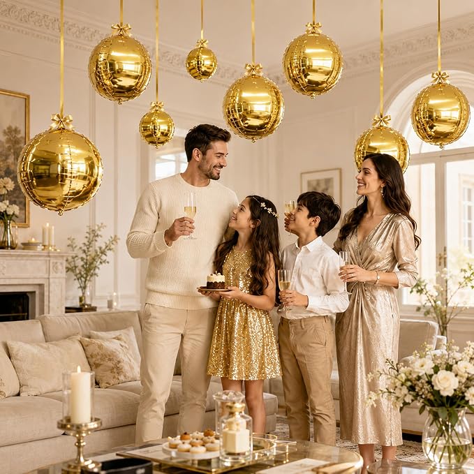 Gold Round Foil Balloons - Image 9