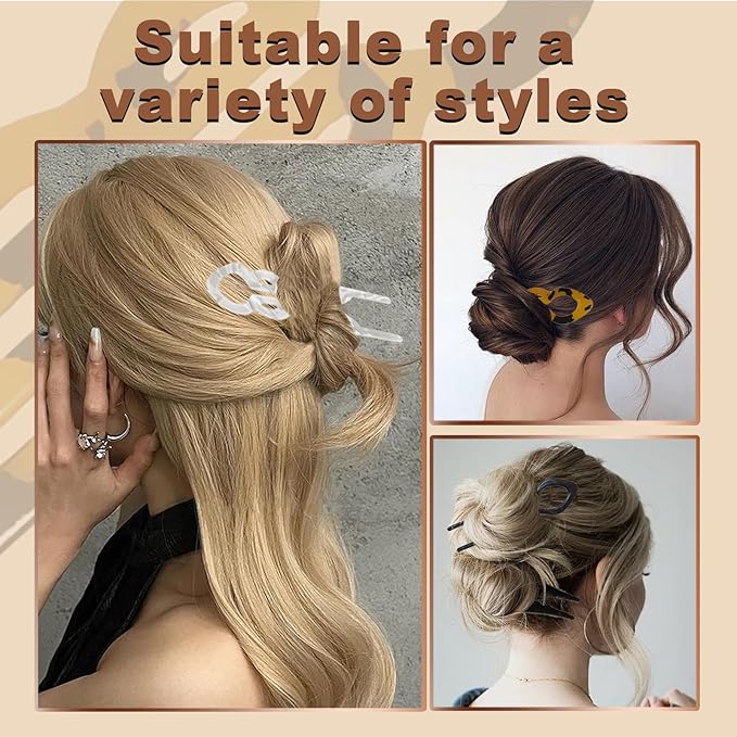 French Pins Hair - Prestige Hair Pin for Women Girls - Decorative Hair Clips to Anti-loosening - Serrated Anti-Slip Design - Elegant Hair Accessories for Women - Suitable for All Hair Types