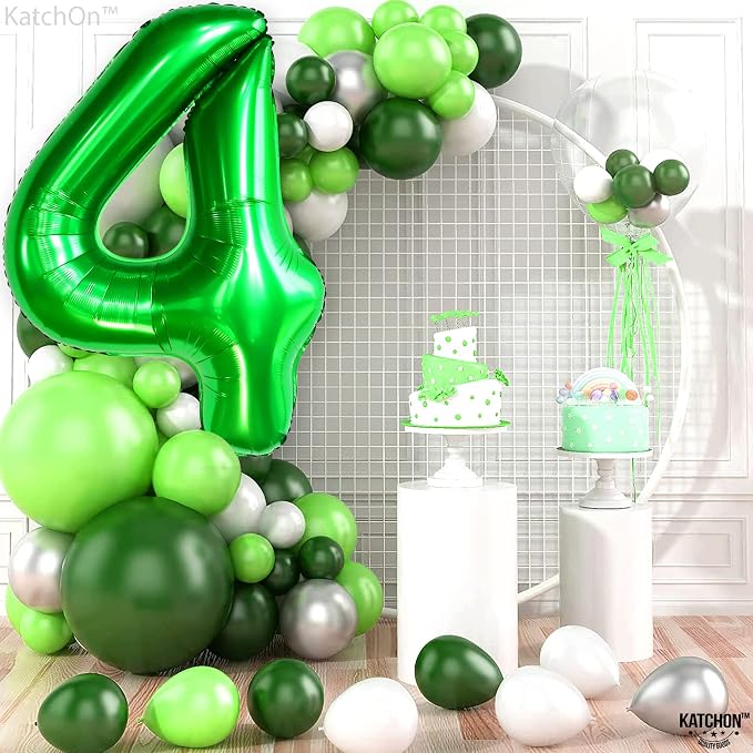 KatchOn Dark Green Number 4 Balloons - Image 7