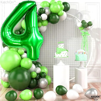 KatchOn Dark Green Number 4 Balloons - Image 7
