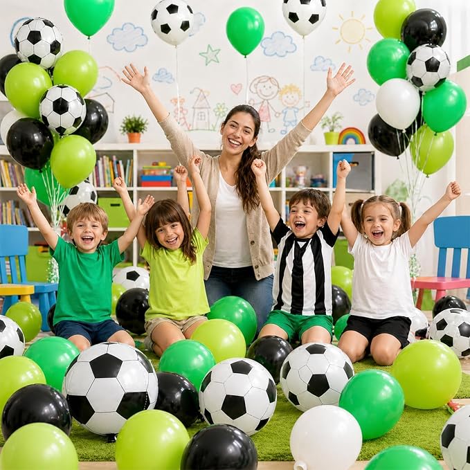 Green Soccer Balloons - Image 5
