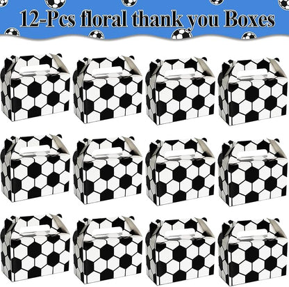 Tevxj 12 Pack Soccer Party Favor Boxes Soccer Treat Candy Snack Bags Party - Image 3