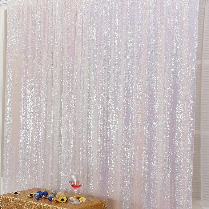 Poise3EHome 5FT x 7FT Iridescent Sequin Photography Backdrop Curtain - Image 7