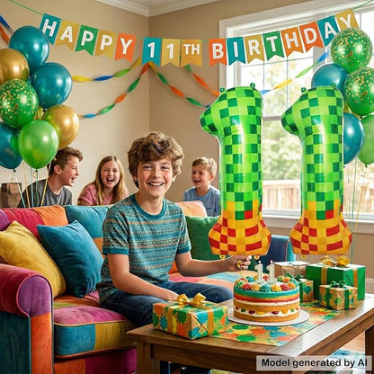 40 Inch Pixel Foil Number 11 Balloon - Image 5