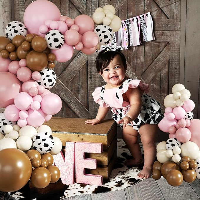 Cowgirl Dusty Pink Cow Balloon Arch Kit Western Party Decoration | Light Pink - Image 2