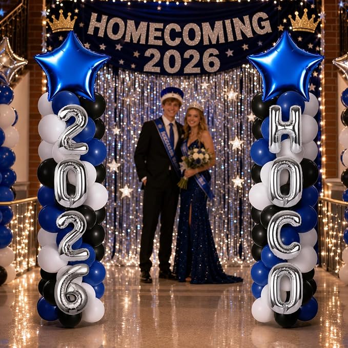 2 Sets Homecoming 2026 Balloon Column Stand Party Decorations Kits - Image 7