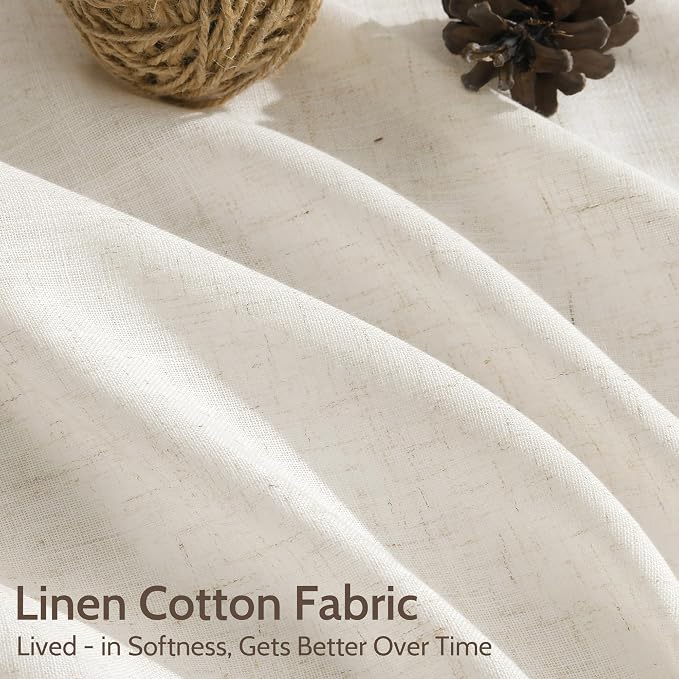Modern Linen Curtains 63 Inch Length - Image 4