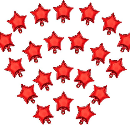 5 Inch Red Star Shape Foil Balloons by MEPDNGN