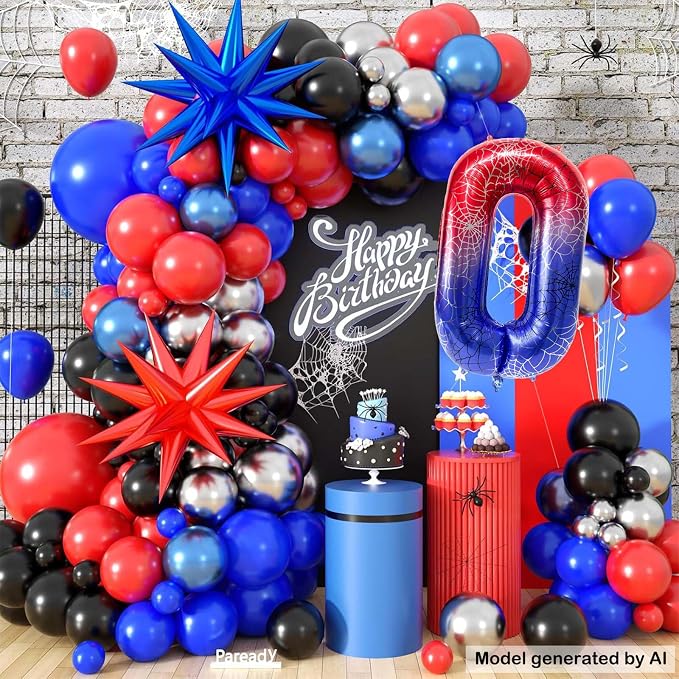 40 Inch Spider Number 0 Foil Balloons - Image 5