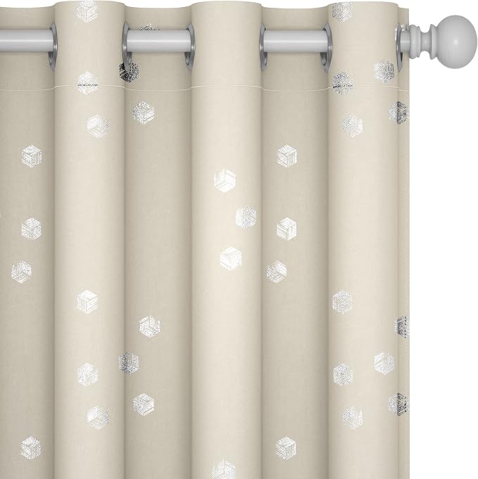 Deconovo Blackout Curtains, Light Beige Thermal Insulated Grommet Drapes by Unknown