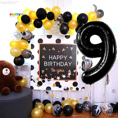 KatchOn Black Number 9 Balloon 40 Inch, Foil 9 Birthday Balloon | 9th Birthday - Image 4
