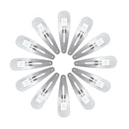 Dofash 12PCS Snap Hair Clips For Women-Non Slip & Metal Hair Barrettes, 5cm 2'' Small Clips For Thin & Fine Hair, Silver Grey