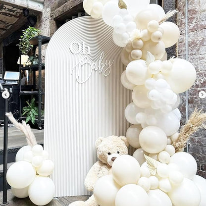 Voircoloria 90pcs White Sand Balloons Garland Arch Kit, 18 12 10 5 Inch | - Image 5