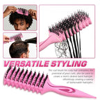Candy Brush Curl Defining Vented Hair Brush for Effortlessly Blow Drying Detangling and Shaping and Styling, Airflow Wet Hair Brush for All Hair Types for Women and Men, Anti-Pull & Frizz, Pink