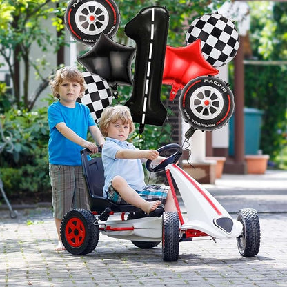 Race Car Balloons, 40 Inch Racetrack Number 1 Balloons, Big Number Balloons - Image 3