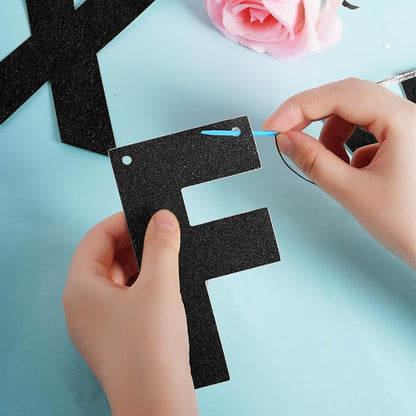 DIY Banner Kit with Letters Glitter Banner Letters Customizable Birthday - Image 3