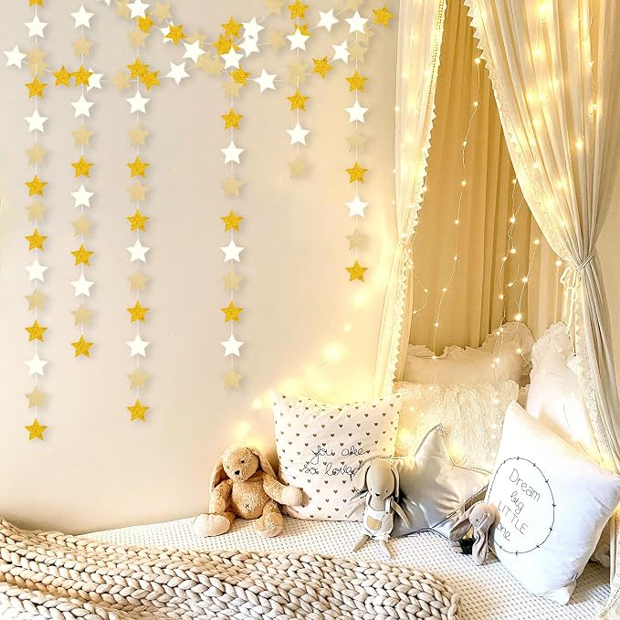 White-Gold Champagne Party-Decorations Bachelorette-Christmas Garland - 62ft - Image 4