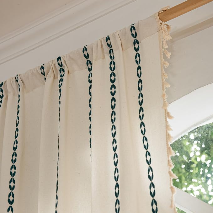 Sutuo Home Boho Curtains 108 Inches Long, Bohemian Drape - Image 6