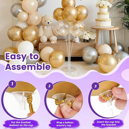 4 Sets Balloon Stand Kit For Table, Balloon Sticks - Image 6