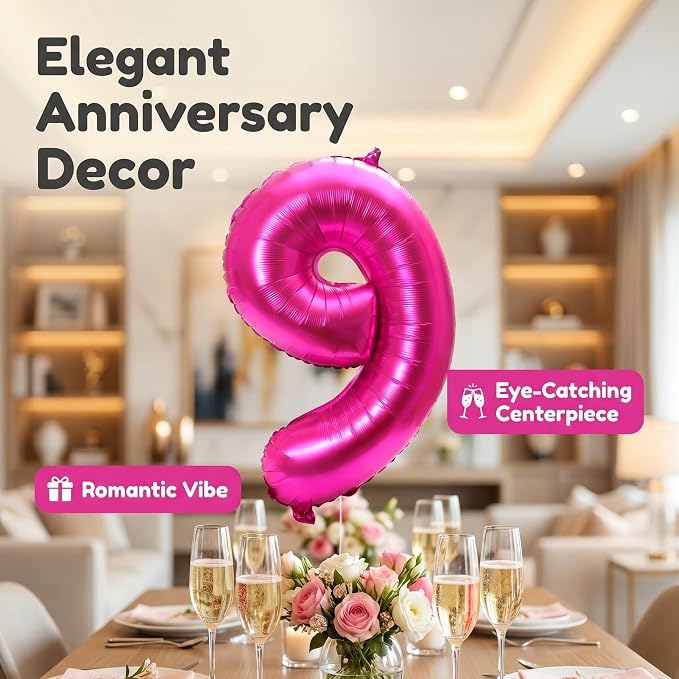 YPSelected 32 Inch Large Foil Helium Number Balloon Birthday Wedding Party 0-9 - Image 4