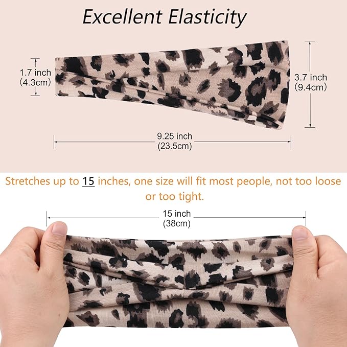 Wide Headbands for Women Trendy Women's Hair Bands Non Slip Yoga Workout Head Bands for Everyday Fashion Hair Accessories Band 6 Pack