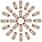 Chinco 24 Pcs Double Grip Hair Clips Metal Snap Clips Women Barrettes for Hair Making, Salon Supplies(Red Ancient Bronze,2 Inch)