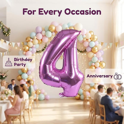 YPSelected 32 Inch Large Foil Helium Number Balloon Birthday Wedding Party 0-9 - Image 4