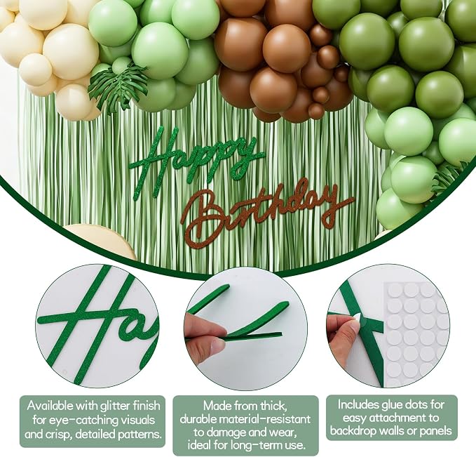 TONIFUL Happy Birthday Sign for Backdrop - Image 2