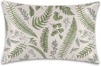 Satin Pillowcase 1 Pack-Leaves Herbs and Wildflowers Eucalyptus Silky Pillow Cover for Hair and Skin,King Size 20x36 Inch Soft Cooling Printed Pillow Cases with Hidden Zipper,Gifts for Women Men