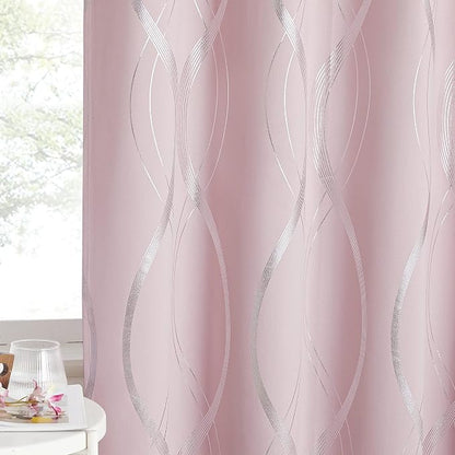 NICETOWN Pink Blackout Curtains Panels by NICETOWN