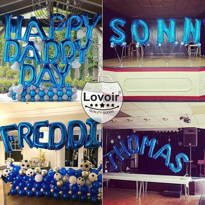 Lovoir 40 Inch Large Blue Letter M Balloons Big Size Jumbo Mylar Foil Helium - Image 7