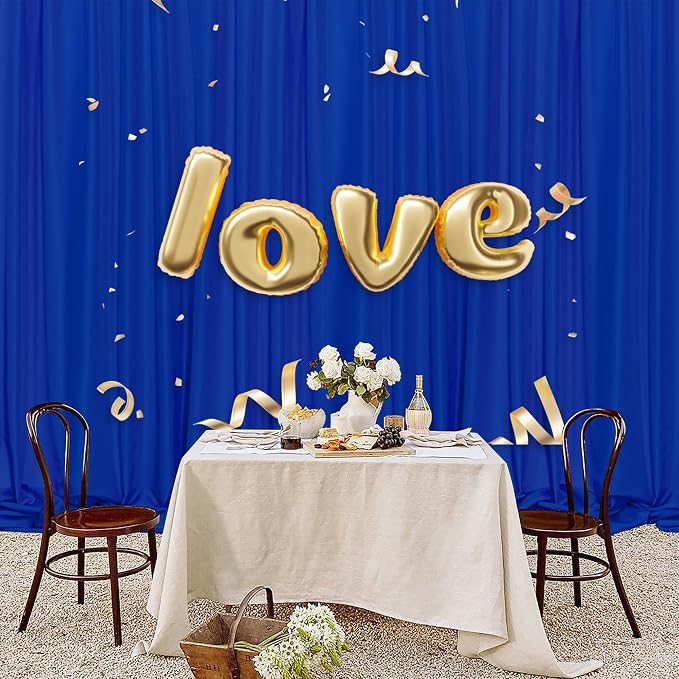 Royal Blue Backdrop Curtains for Parties Blue Curtains Photography Backdrop - Image 8