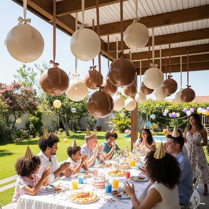 Jenaai 30 Set Round Foil Balloons Bulk 22 Inch 4d Metallic Giant Balloons Set - Image 6