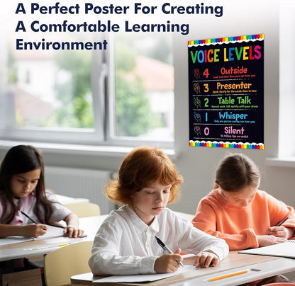 Vantasii Voice Level Chart for Classroom, Classroom Rule Poster - Image 6