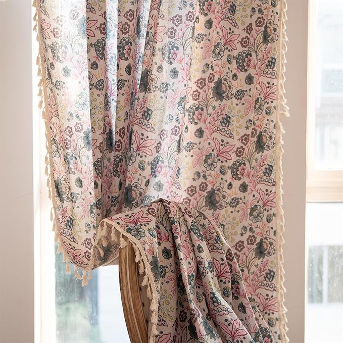 ENJOYBRIDAL Floral 84 Inch Curtains by ENJOYBRIDAL
