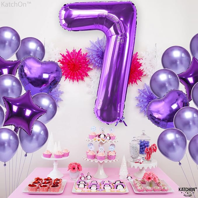 KatchOn, Giant Purpule Number 7 Balloon - Image 8