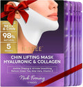 MAREE V Line Lifting Mask with Hyaluronic Acid – Deep Collagen Face Mask for Women – Jawline Shaper Facial Masks with Retinol – Tightening & Firming Neck Lift Tape – Double Chin Strap for Face Lift