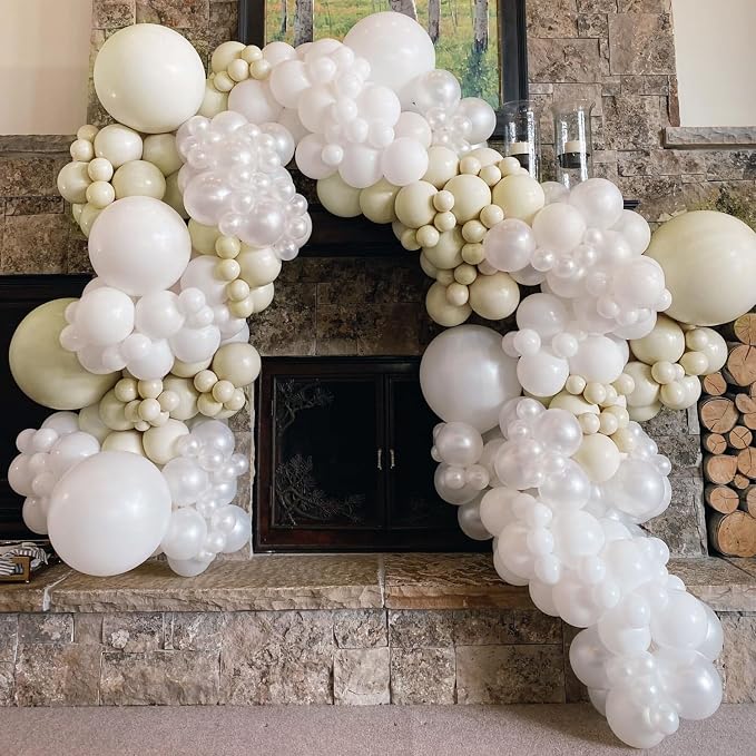 Sand White Balloons 110pcs 12 Inch Latex Balloon - Image 5