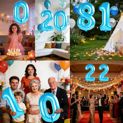40 Inch Number 81 Balloons for 81st Birthday Party Decorations, 0-100 Jewelry - Image 7
