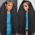 24 Inch Deep Wave Lace Front Wigs Human Hair 13x6 HD Lace Front Wigs Human Hair Pre Plcked Curly Human Hair Wig for Women 200% Density Water Wave Lace Front Wigs Human Hair With Baby Hair