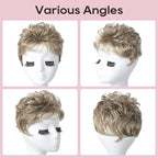 REECHO Hair Topper, Short Wiglet Hair Topper for Women with Thinning Large Coverage Synthetic Top Crown Hairpiece for Women - Honey Pecan