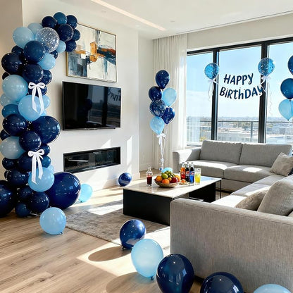 50pcs Navy Blue Latex Party Balloons, 12 inch Round Helium Navy Balloons - Image 6