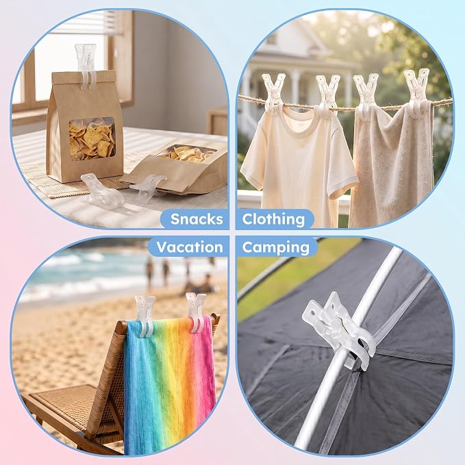 Balloon Arch Clips, 10 Pack Clear Plastic Spring Clamps | 3.5 Inch Backdrop - Image 6