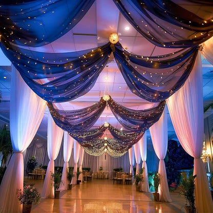 6 Panels Black Ceiling Drapes - Image 5