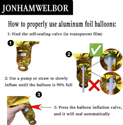Jonhamwelbor 40 Inch Laser Gold 30 Balloon Numbers Foil Mylar Giant Balloon - Image 3