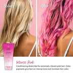 Four Reasons Color Mask INTENSE - Pink – (27 Colors) Intensive Toning Treatment - Color Depositing Conditioner – Semi Permanent Hair Dye for Lightened and Colored Hair– 100% Vegan, 6.76 fl oz