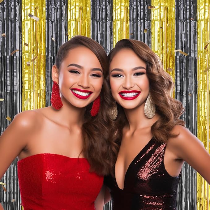 DECOCKRAT 2 Pack Foil Fringe Backdrop - Image 4