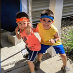 Kenz Laurenz Soft and Stretchy Elastic Cotton Headbands, Pack of 12, Blue