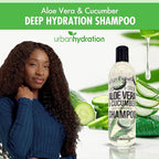 Urban Hydration Hydrate & Grow Aloe Vera & Cucumber Deep Hydration Shampoo – 13.5 Fl Oz, Moisturizing, Detoxing & Sulfate-Free, Safe for All Hair Types